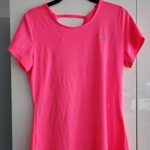 Under Armour Dry Fit Hot Pink Top Size Large